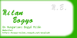 milan bogyo business card